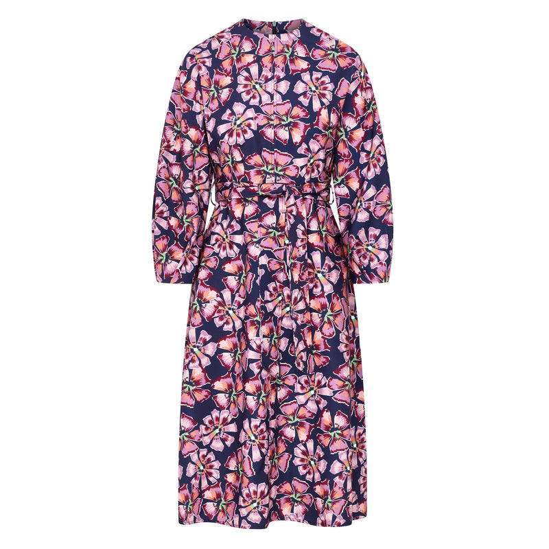 Maeve Dress Navy & Pink Floral