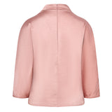 Celeste Cowl Neck Blush Pink Satin Top