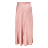 Celeste Bias Cut Blush Satin Skirt