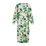 Maeve Green & White Floral Midi Dress