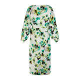 Maeve Green & White Floral Midi Dress