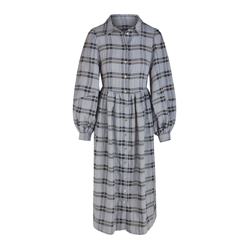 Nora Dress Black and White Check