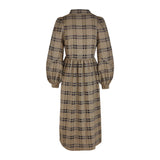 Nora Brown & Black Check Shirt Dress