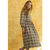 Nora Brown & Black Check Shirt Dress